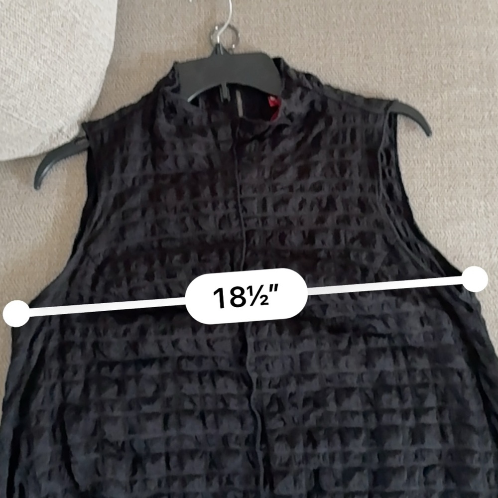 IC Collection Textured Bubble Check Mock Neck Swing Waistless Midi Dress S NWOT - Picture 14 of 14